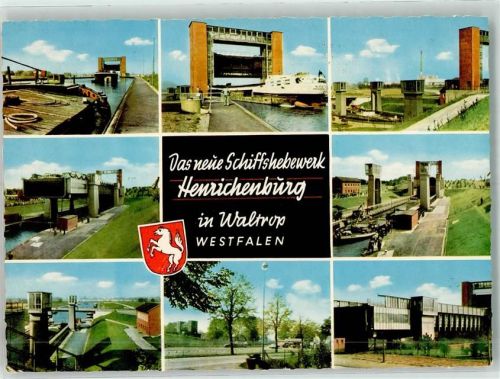 Waltrop 1965 Schiffshebewerk Henrichenburg Frachtschiff