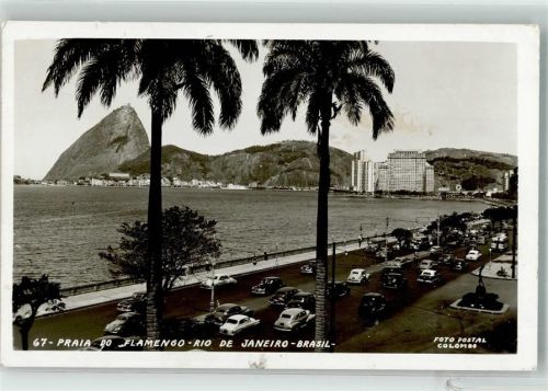 Rio de Janeiro 1962 Foto Postal Praia do Flamengo Auto
