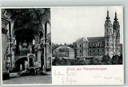 Bad Staffelstein 1912 Wallfahrtskirche Vierzehnheiligen Gnadenaltar