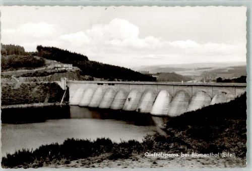 Blumenthal Oleftalsperre Foto Original aus Archiv eines Ansichtskartenverlags