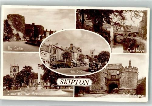 York 1965 Burg Kirche Kriegerdenkmal High Street Auto Skipton