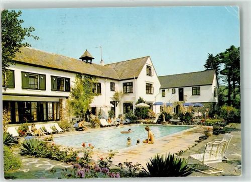 Looe 1977 Schwimmbad Talland Bay Hotel Polperro