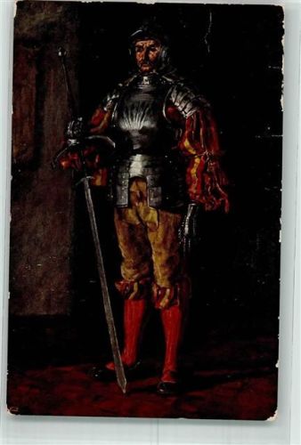 1920 Landesknecht mit Bidenhänder von 1550 F.A. Ackermann`s Kunstverlag Nr 1814