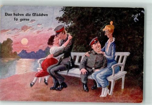 Verlag WSSB WS + SB Wilhelm S. Schröder Berlin Nr. 5530 Humor Mondschein Küsse