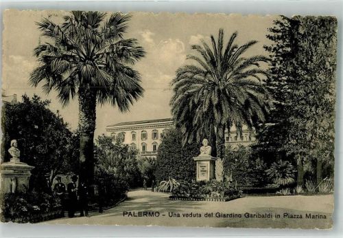 Palermo 1909 Denkmal Giardino Garibaldi Piazza Marina