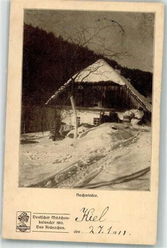 1911 Im Winter Aus Dt. Mädchenkalender Das Kränzchen