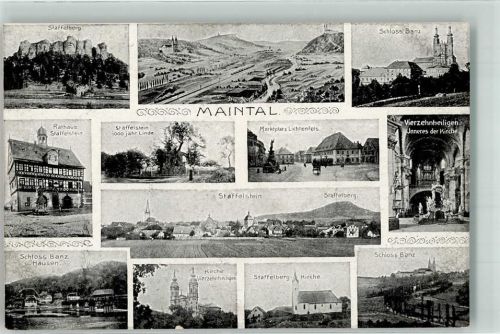 Bad Staffelstein 1922 Staffelberg Rathaus Marktplatz Lichtenfels Schloss Banz