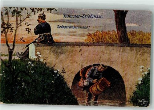 Hamster-Erlebnis Belagerungszustand Uniform Pickelhaube Verlag Gebrüder Dietrich Nr. 176/8