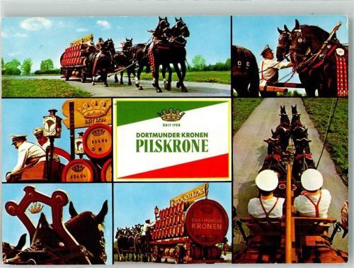 Hemer Bierwerbung Dortmunder Kronen Viererzug-Prunkwagen