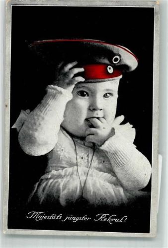 Baby mit feldgrauer Mütze WSSB 1009/IV WK I
