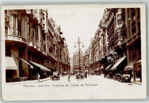 Madrid 1931 Gran via Auto Oldtimer