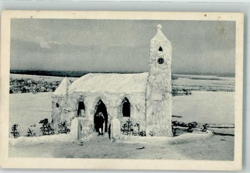 Freudenstadt 1917 Schneefiguren im Schwarzwald Kapelle