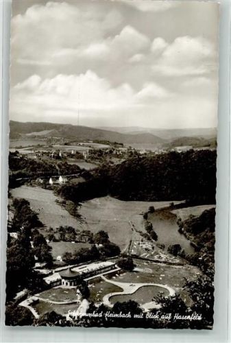 52396 W5169 Heimbach , Eifel Foto AK Schwimmbad