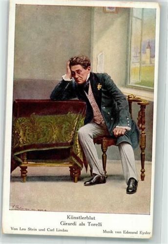 Serie VIII Nr. 39 Film Künstlerblut : Girardi als Torelli Foto L. Gutmann Wien