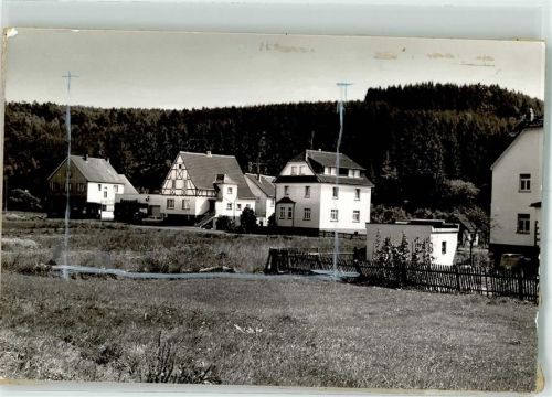 Seelbach Häuserzeile Foto Original aus Archiv eines Ansichtskartenverlags Ort handschriftlich Farbstriche im Bild