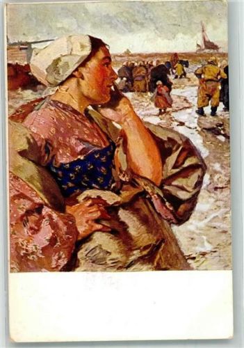 1910 Serie I, 4 von Bartels , die Frau des Fischers Fischerboot
