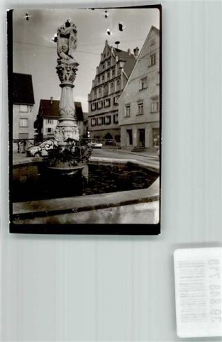Munderkingen Rathaus Brunnen Ort handschriftlich Foto Original aus Archiv eines Ansichtskartenverlags