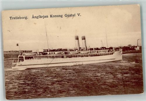 Trelleborg 1912 Angfärjan Konung Gustav V.