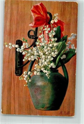 1908 Stillleben Blumenvase mit Maiglöckchen