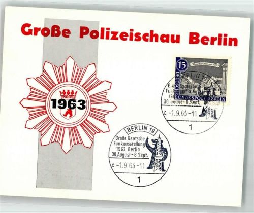 Berlin Mitte Polizeischau Wappen Sonderkarte