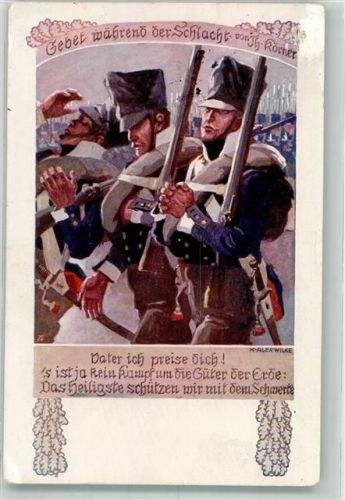1913 sign. Wilke K.Alex Gebet während d. Schlacht Deutscher Wehrverein e.V.