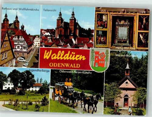 Walldürn Rathaus Wallfahrtskirche Postkutsche Jugendherberge