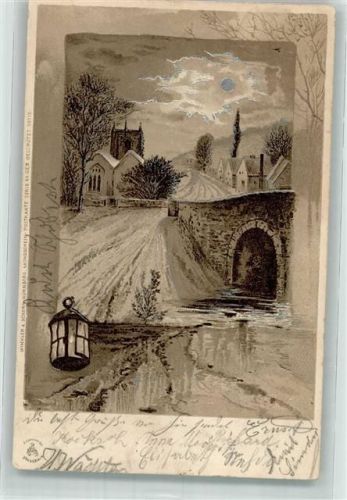 1901 Mondschein Postkarte Serie XII Nr. 99115