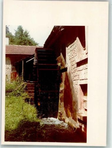 Elmstein Wassermühlrad Ort handschriftlich Foto Original aus Archiv eines Ansichtskartenverlags