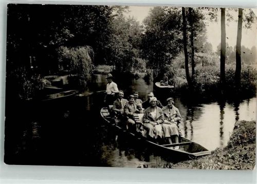 Lübbenau 1950 - 1960 Kanufahrt mit Touristen