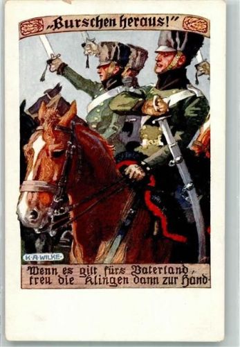 1911 sign. Wilke Kavallerie der Befreiungskriege im Angriff Nr. 66 Vignette