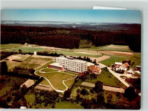 Büchelberg Fliegeraufnahme vom Hochhaus Feierabendhaus Foto Original aus Archiv eines Ansichtskartenverlags Ort handschriftlich