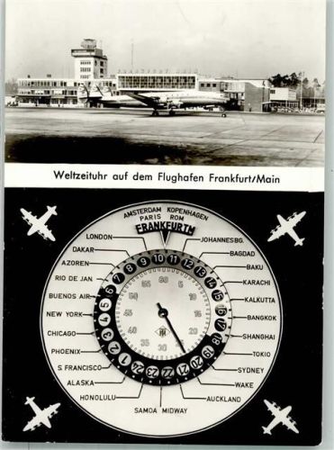 Frankfurt 1960 Weltzeituhr Propellermaschine