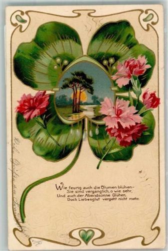 1908 Jugendstil Nelken Poesie PFB Serie 6499
