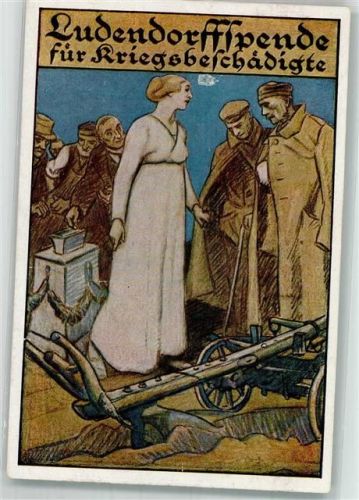 1918 sig. Schulz Wilhelm Ludendorffspende Für Kriegsbeschädigte Künstlerkarte Nr. 5