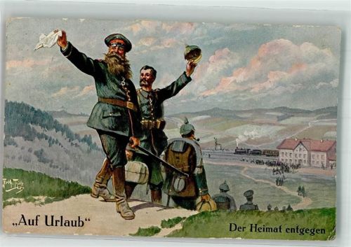 Auf Urlaub WK I Der Heimat entgegen