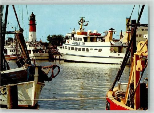 Büsum Adler VII Fischerboote Leuchtturm