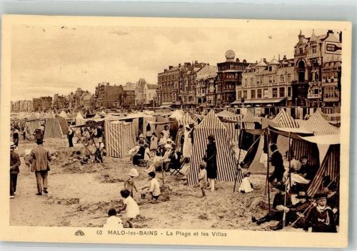 Dunkerque 1930 Schwimmbad Strand Gasthaus Malo-les-Bains
