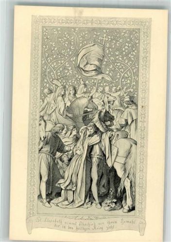 Eisenach Die heilige Elisabeth Abschied Wandgemälde auf der Wartburg III