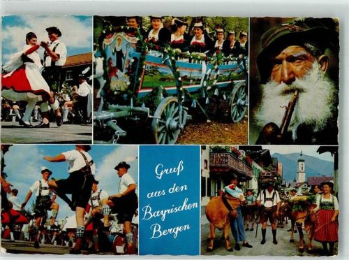 Bad Tölz Tracht Truhenwagen Bergbauer Schuplattler Almabtrieb