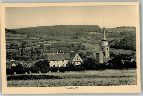 Fladungen mit der Kath. Pfarrkirche St. Kilian Fotograf Fritz Koch