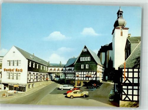 Daaden Hotel Gasthaus Koch Auto Kirche Fachwerkhaus
