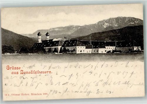 Benediktbeuern 1898 Kirche Kloster Soldatenbrief