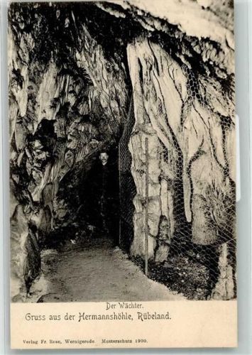 Wernigerode 1900 Hermannshöhle Rübeland , der Wächter