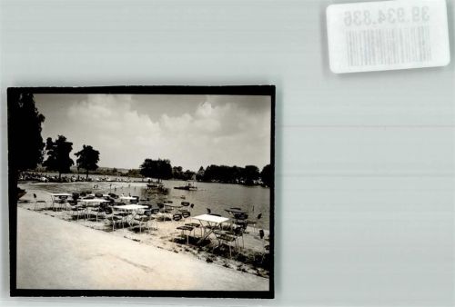 Waging Außengastronomie und Badestrand am Waginger See Foto Original aus Archiv eines Ansichtskartenverlags Ort handschriftlich