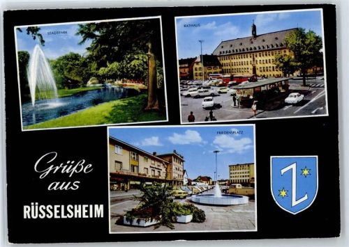 65428 W6090 Rüsselsheim - Rathaus , Friedensplatz