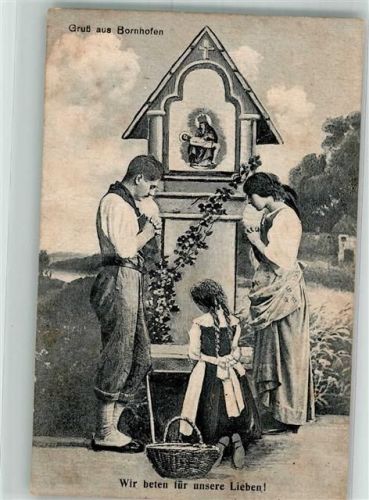 Kamp-Bornhofen 1925 Tracht Wir beten für unsere Lieben