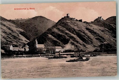 Kamp-Bornhofen 1916 Burg Dampfschiff