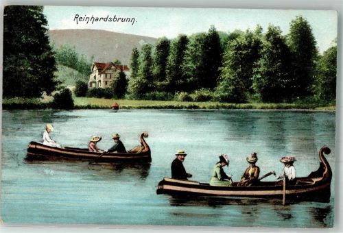 Friedrichsbrunn 1906 Schloss Reinhardsbrunn Gondelteich