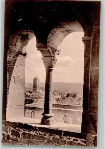 Bad Hersfeld Turm der Stiftsruine über den Dächern der Altstadt Fotograf Ernst Bingel