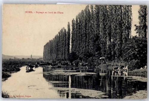 27730 Bueil - Paysage au bord de l'Eure